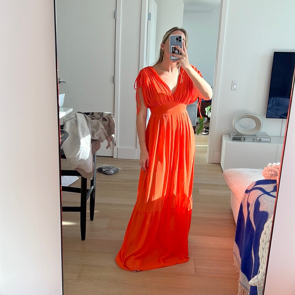 Orange maxi dress